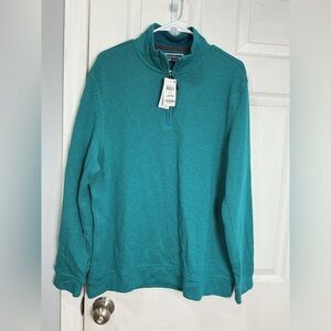 Club Room Men's Zip-Up Sweater in Teal